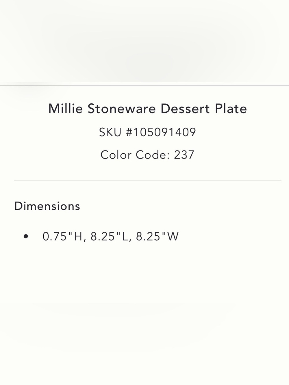 Anthropologie Millie Stoneware Dessert Plate COW π New - Picture 4 of 7